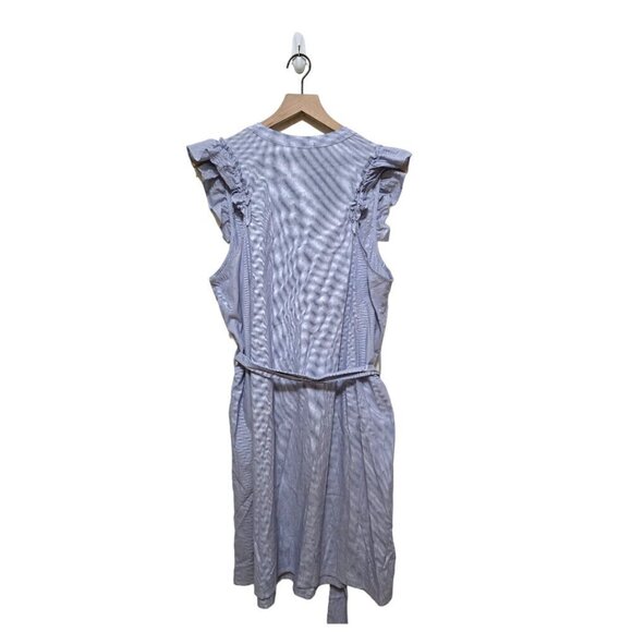 Gibson X Hi Sugarplum Flamenco Ruffle Tie Waist Striped Dress Sz XL - Picture 5 of 10